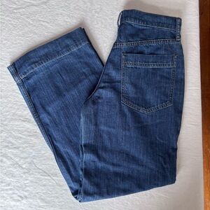 Women’s J Crew Factory 24P Wide Leg Denim Jeans Side Pockets
